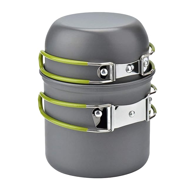 Faitout et bol de camping pliants en aluminium Cozywind avec poignées repliables