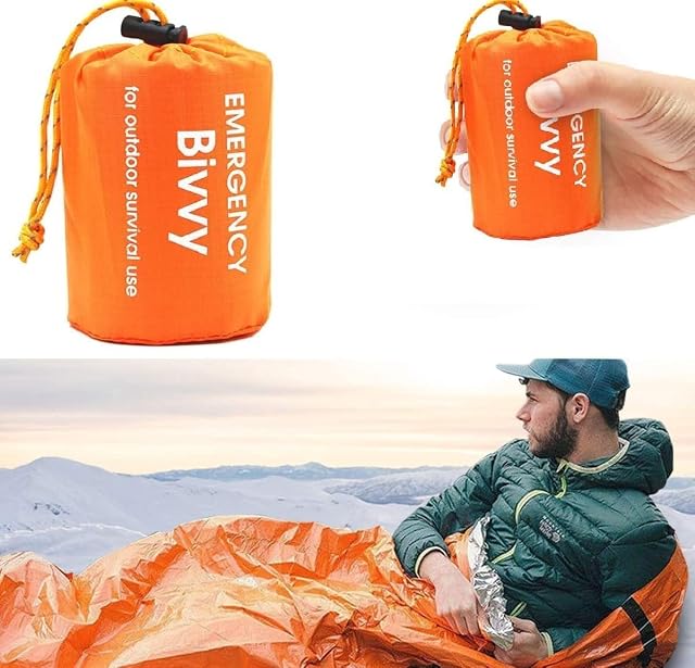 Sursac de survie LATTCURE en PE aluminisé, orange vif