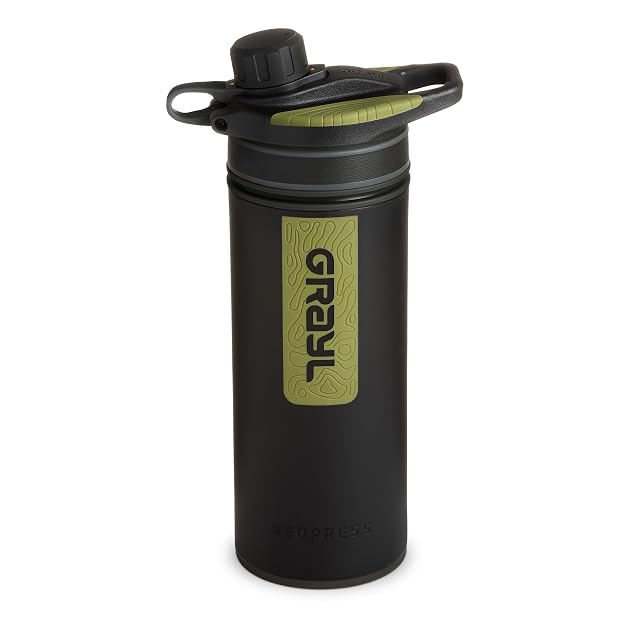 Bouteille filtrante à pression GRAYL GeoPress de 710 ml en finition camouflage noir