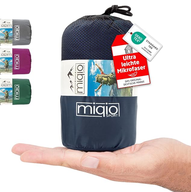 Drap de sac de voyage Miqio 2in1 ouvert à plat en grande couverture