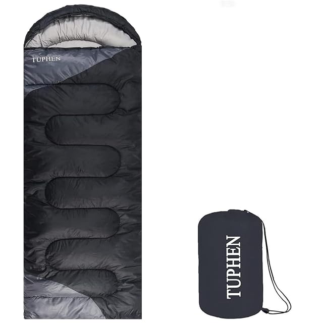Sac de couchage semi-rectangulaire tuphen avec des fermetures latérales et une fermeture séparée au pied