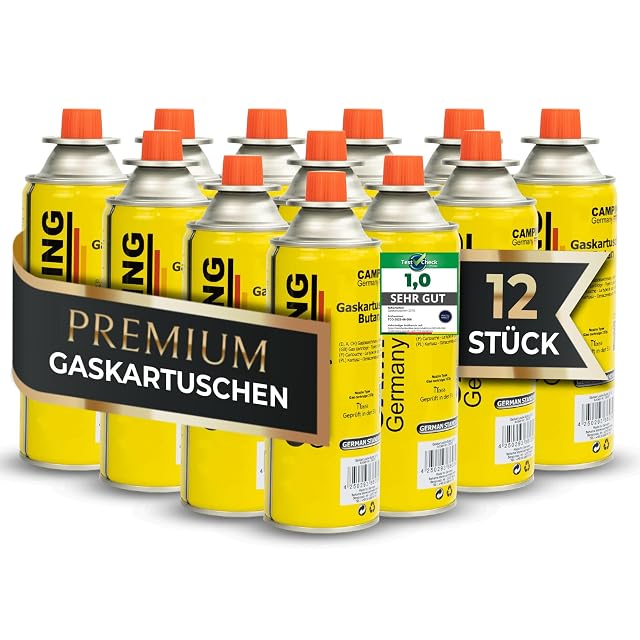 Lot de douze cartouches de gaz butane Magnum de 227 g à valve à baïonnette MSF-1a