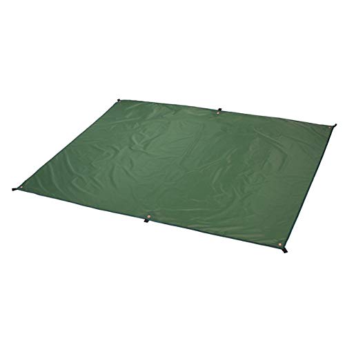 Tarp Ahsado en Oxford 210D avec œillets métalliques aux coins, employé comme tapis de sol de tente