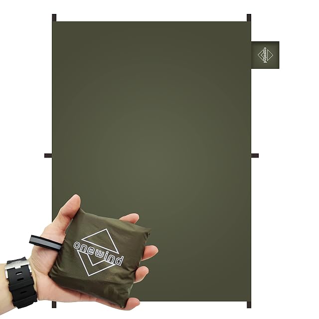 Tapis de sol ultraléger en silnylon Onewind avec coins renforcés et housse de rangement