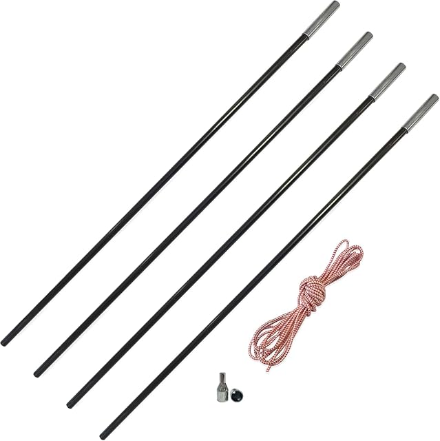 Kit de réparation d’arceau de tente en fibre de verre OLPRO, avec élastique et fixations