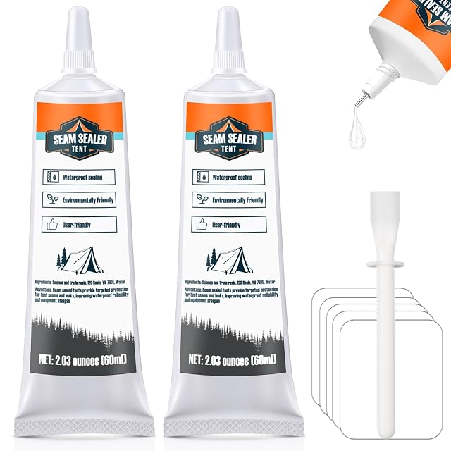 Flacons d’enduit de couture transparent pour tente WAN2TLK, avec embout aiguille et stylo applicateur